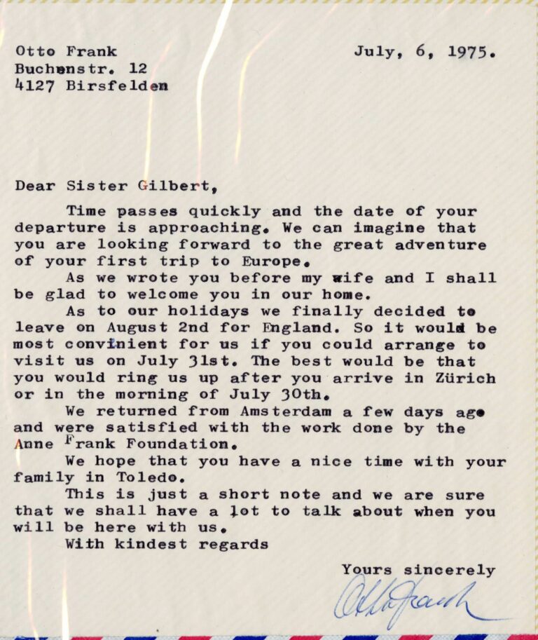 Otto letter to Sister Nancy