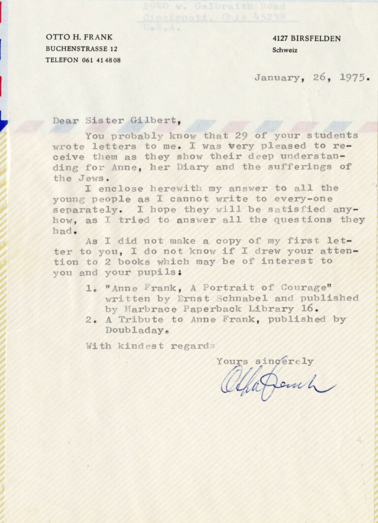 Otto letter to students